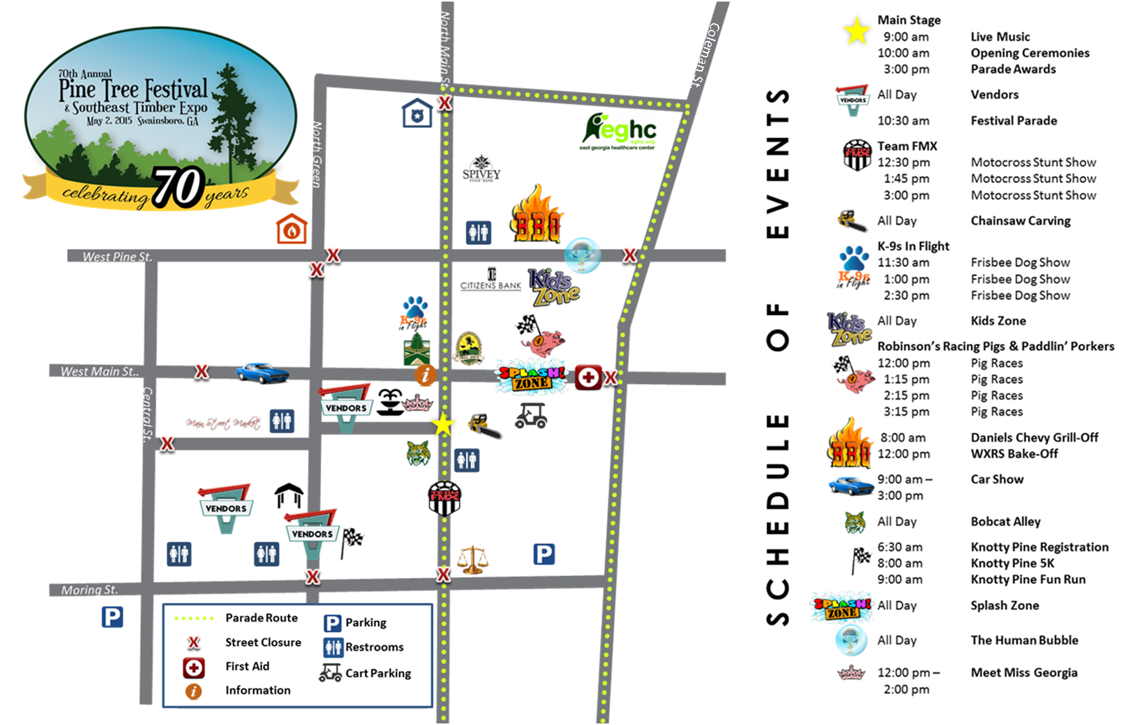 70th Annual Pine Tree Festival Schedule & Map Pine Tree Festival